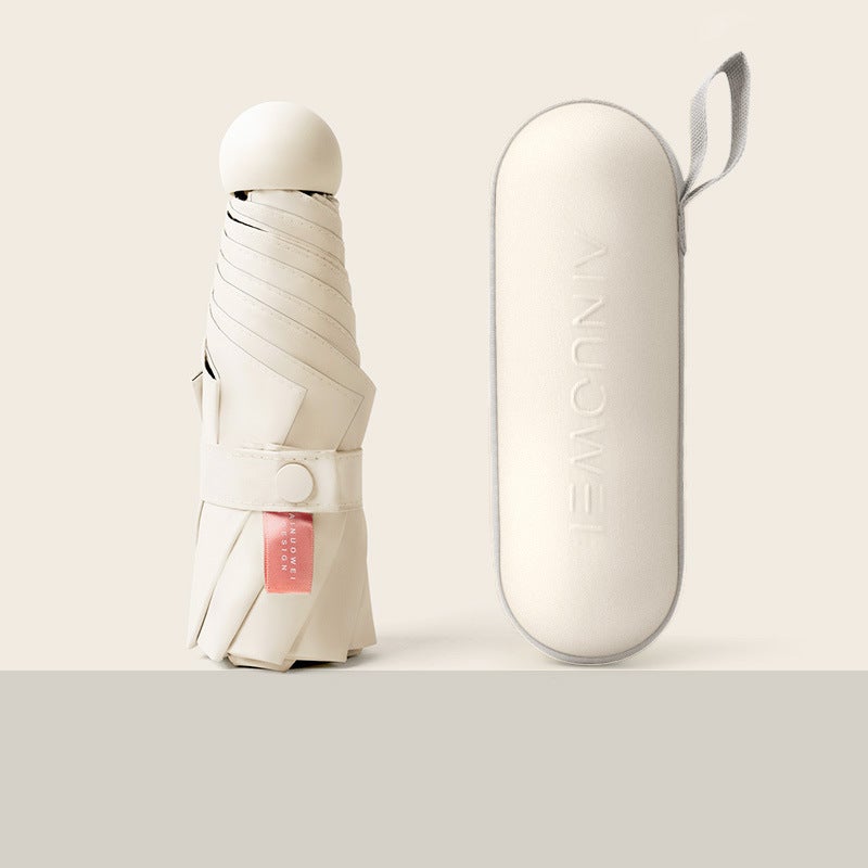 Sun Protection Umbrella Uv Protection Sunshade Dual-Use Capsule Mini Flat 40% Off For Women Rain Or Shine - Image 1